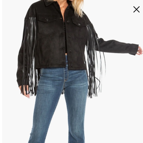 Fringe Faux Leather Trucker Jacket
Juicy Couture size small, new with tags - Picture 4 of 10